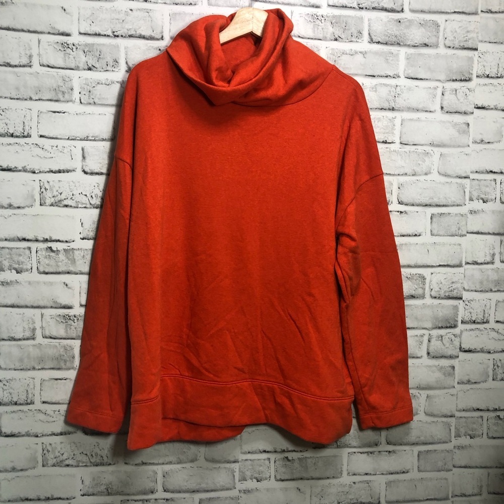 Talbots Women’s Bold Orange Cow Neck Top